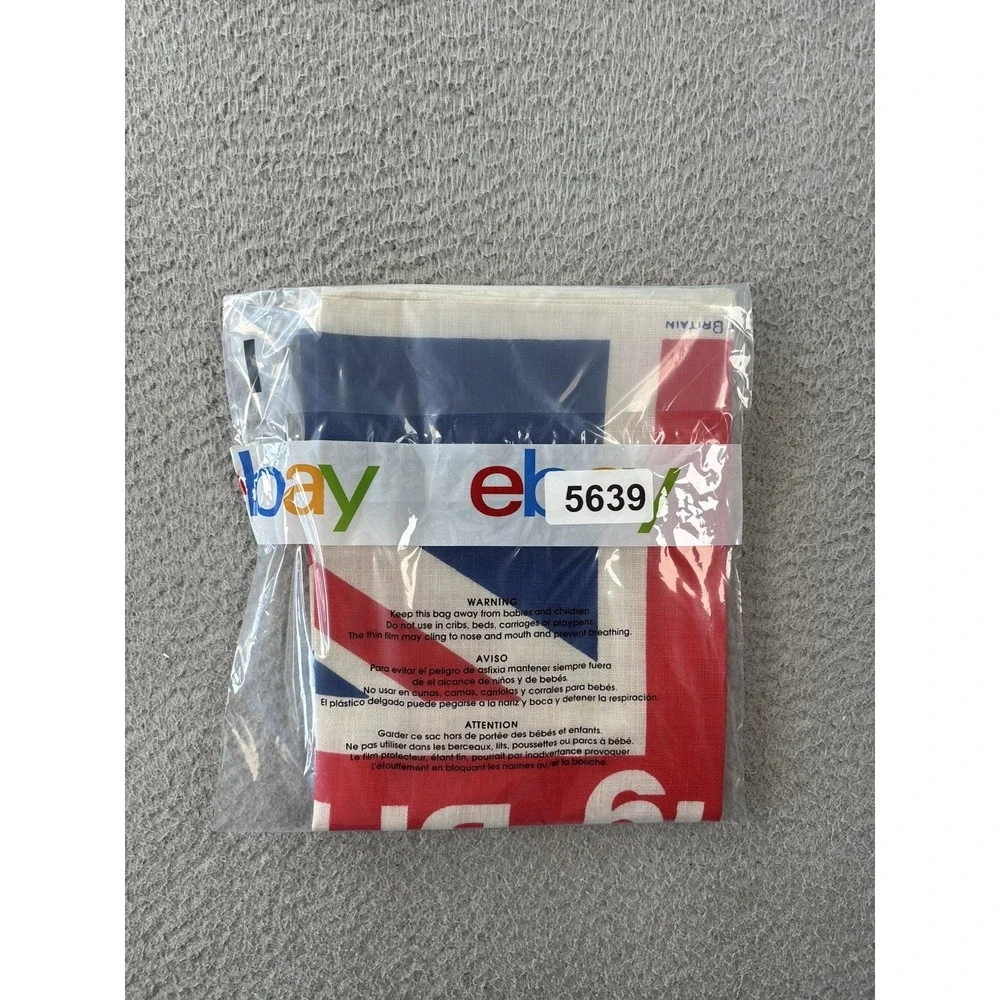 Vintage‎ I'm Backing Britain Tea Towel MCM Kitsch Wall Hanging Union Jack 1960s